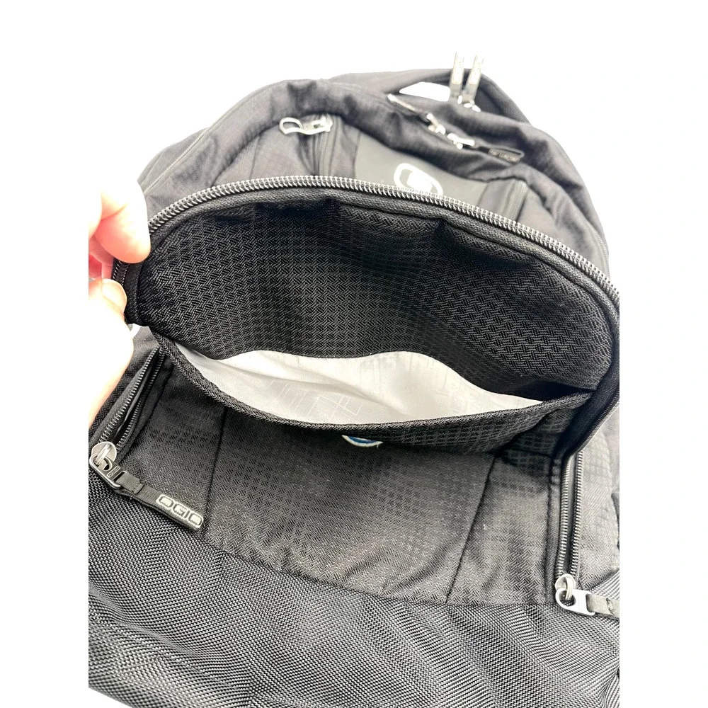 Ogio Excelsior Backpack Gray Black Geometric Pattern Travel Laptop School Work